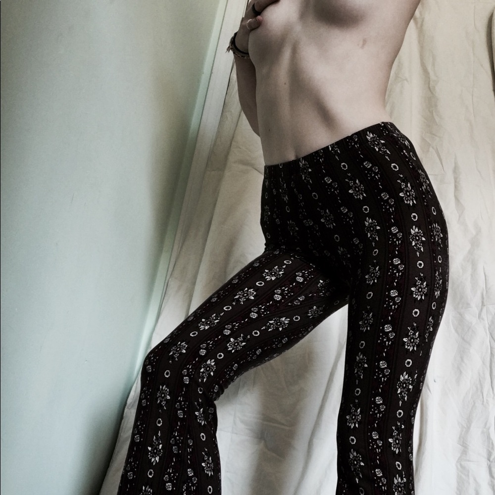 70's floral flare pants